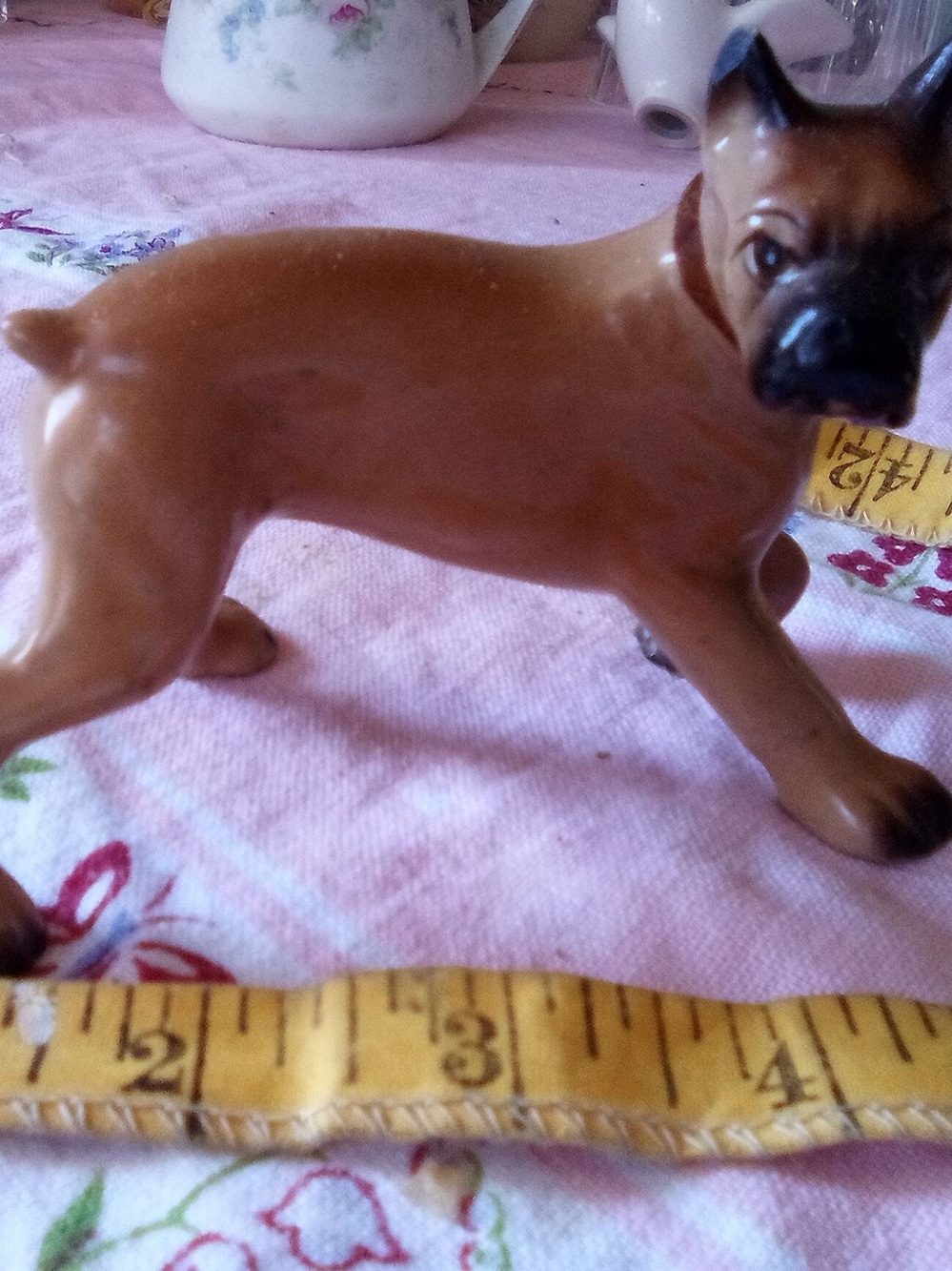 Mid-century Pointed Boxer Japan Miniature Figurine